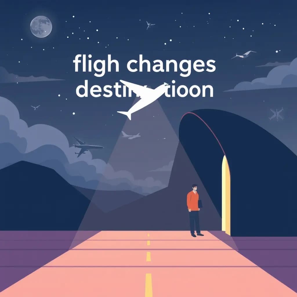 Dream illustration: Flight changes destination