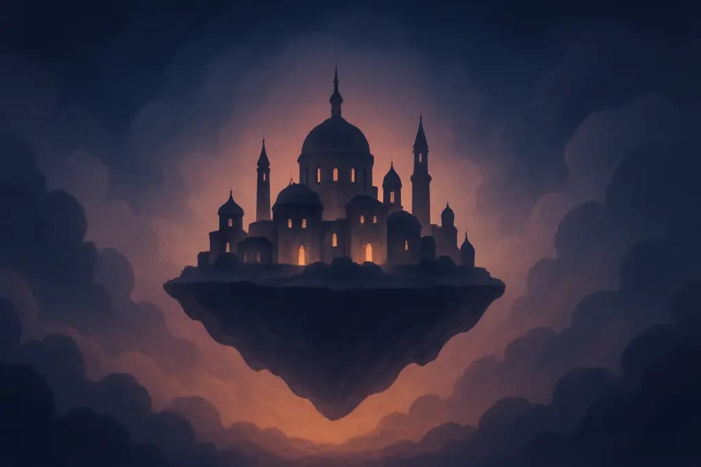 Dream illustration: Floating island city