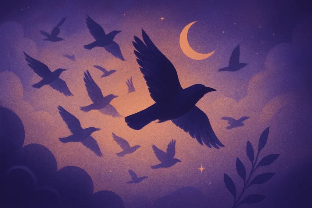 Dream illustration: Flock of birds