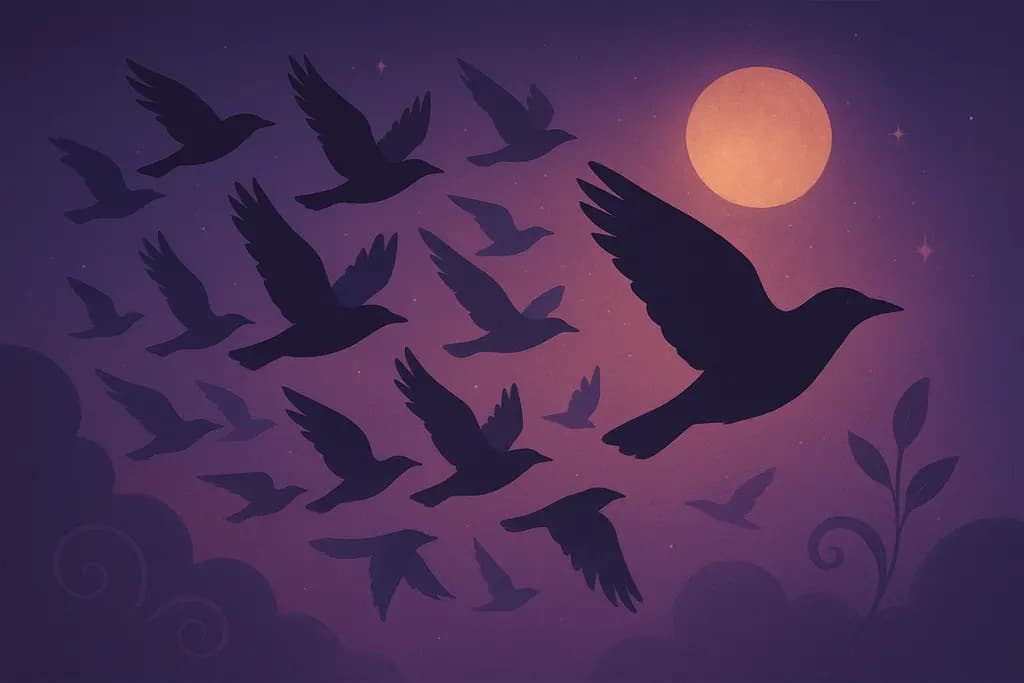 Dream illustration: Flocks of birds