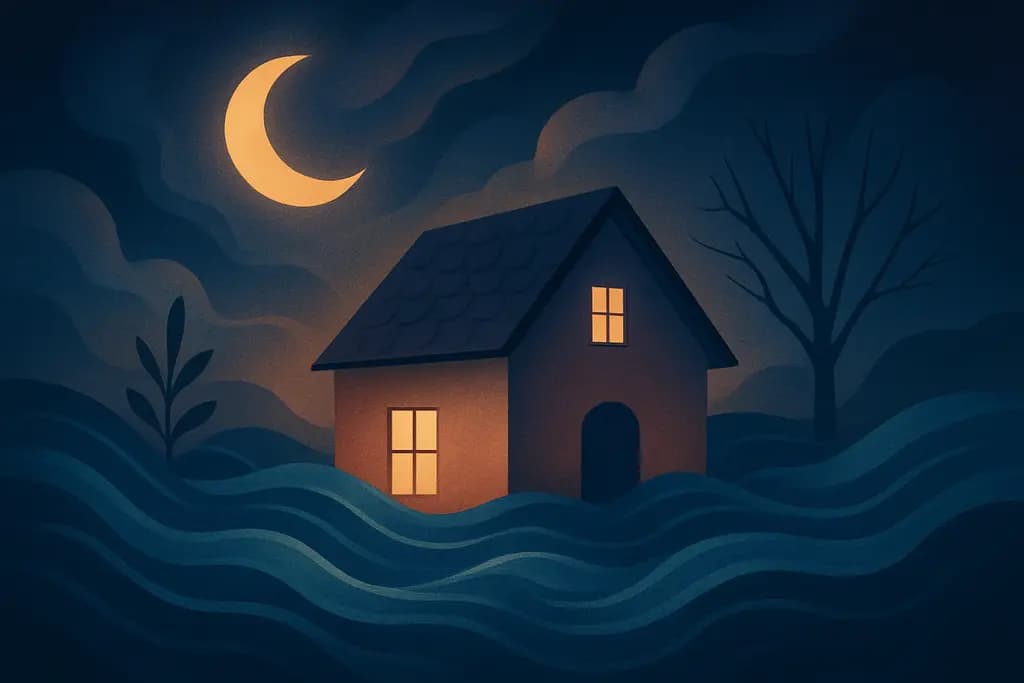 Dream illustration: Flood or house flooding