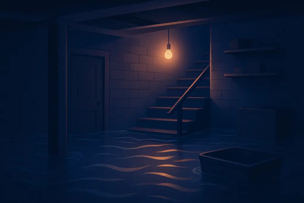 Dream illustration: Flooded basement
