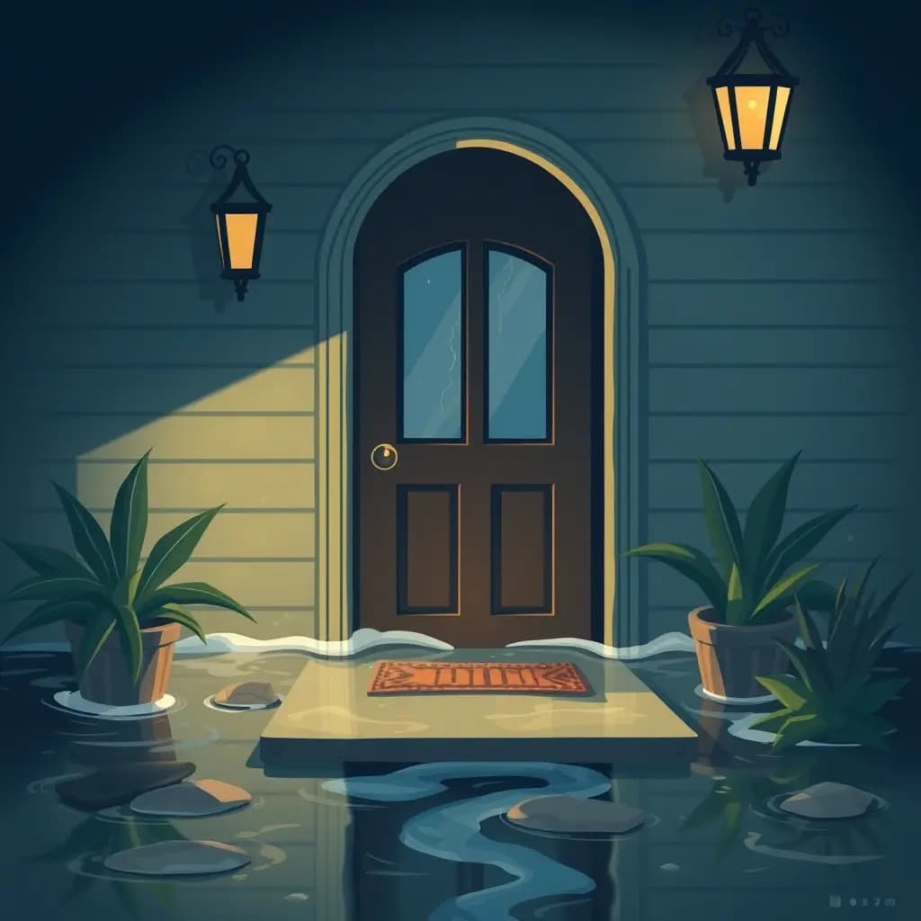 Dream illustration: Floodwaters at doorstep