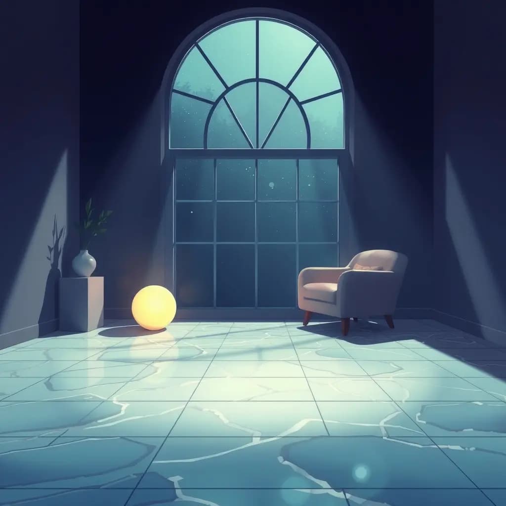 Dream illustration: Floor becomes glass