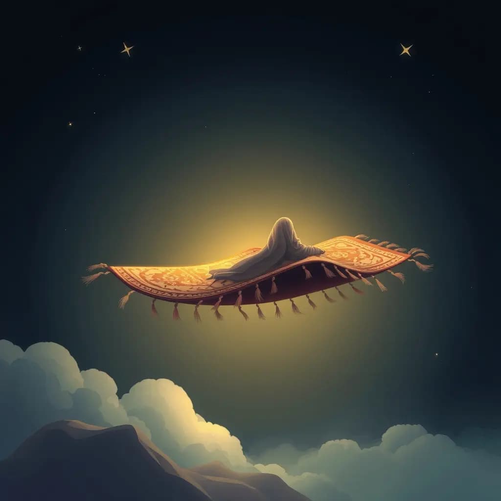 Dream illustration: Flying carpet
