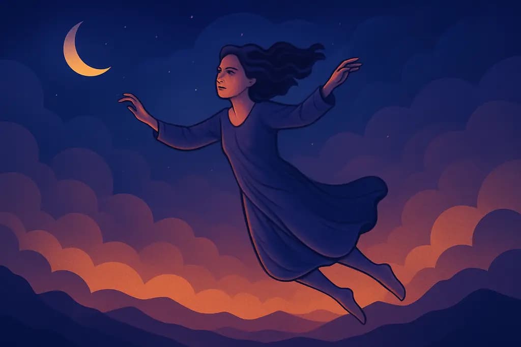 Dream illustration: Flying in a dream