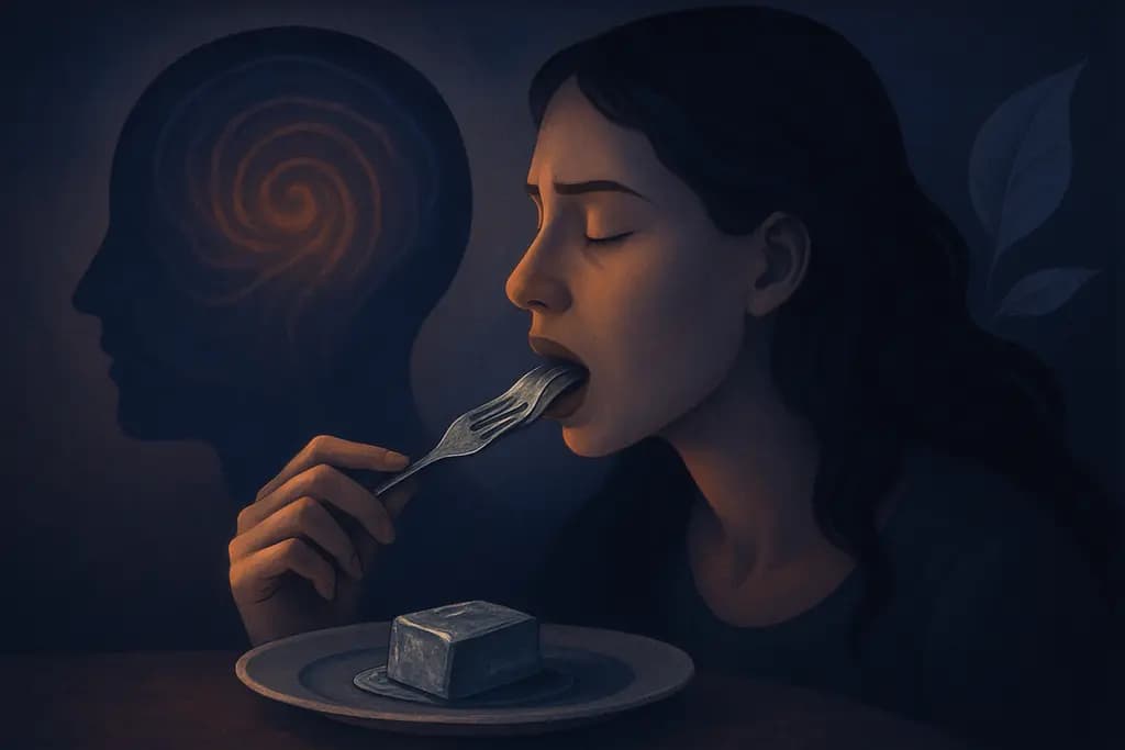 Dream illustration: Food tastes metallic