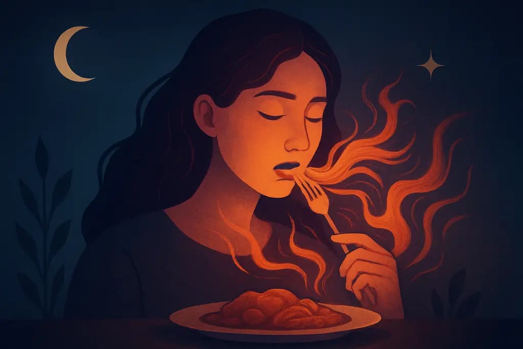 Dream illustration: food that tastes like vivid memories biting me