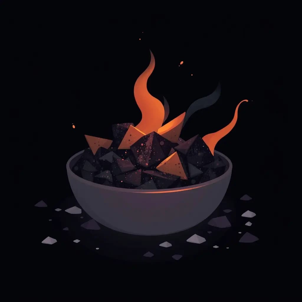 Dream illustration: Food turns to ash