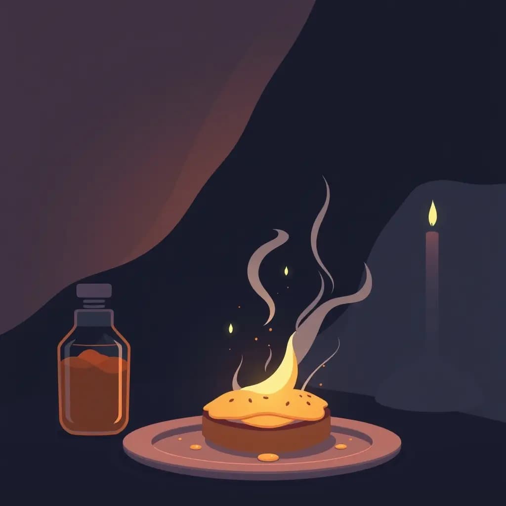 Dream illustration: Food vanishing mid-bite
