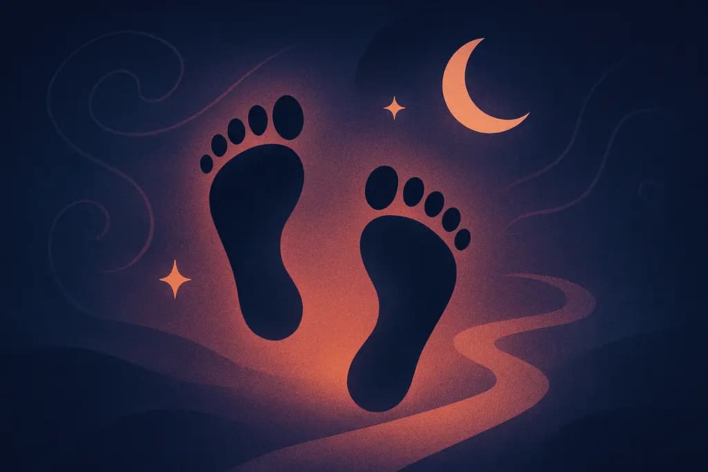 Dream illustration: Footprints