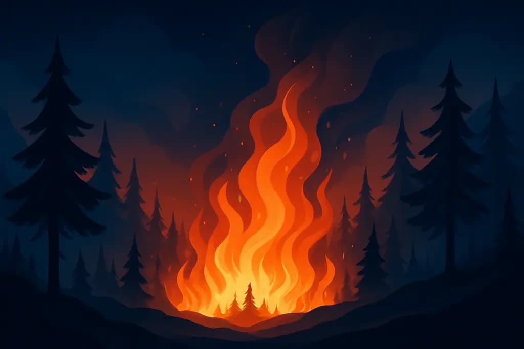 Dream illustration: Forest Fire / Wildfire