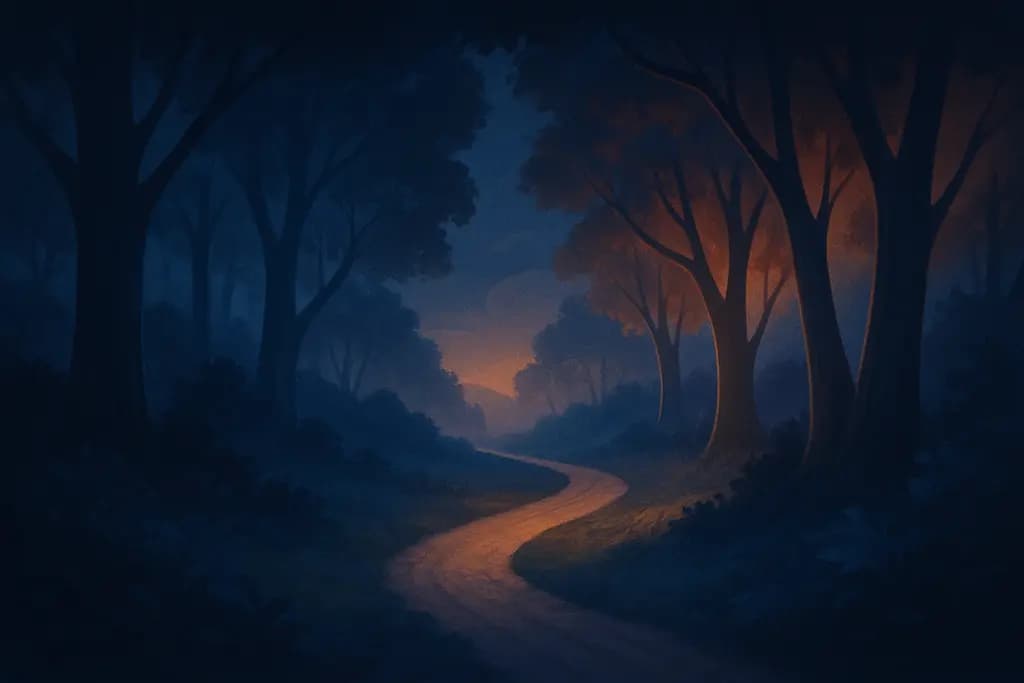 Dream illustration: Forest path
