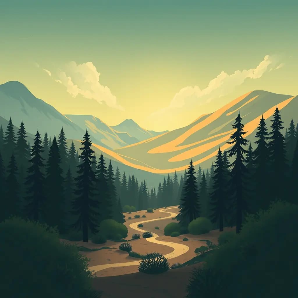 Dream illustration: Forest turning to desert