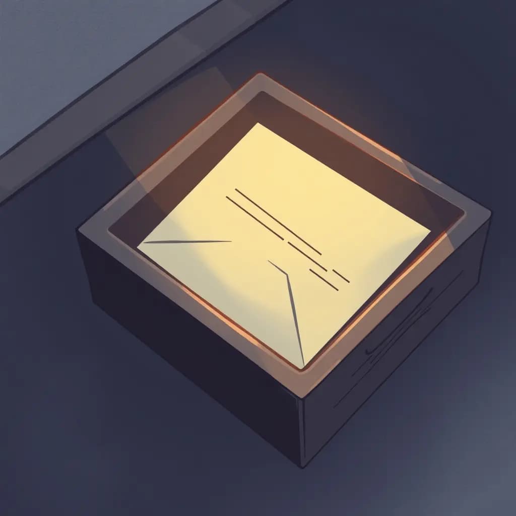 Dream illustration: Forgotten Letter in a Drawer