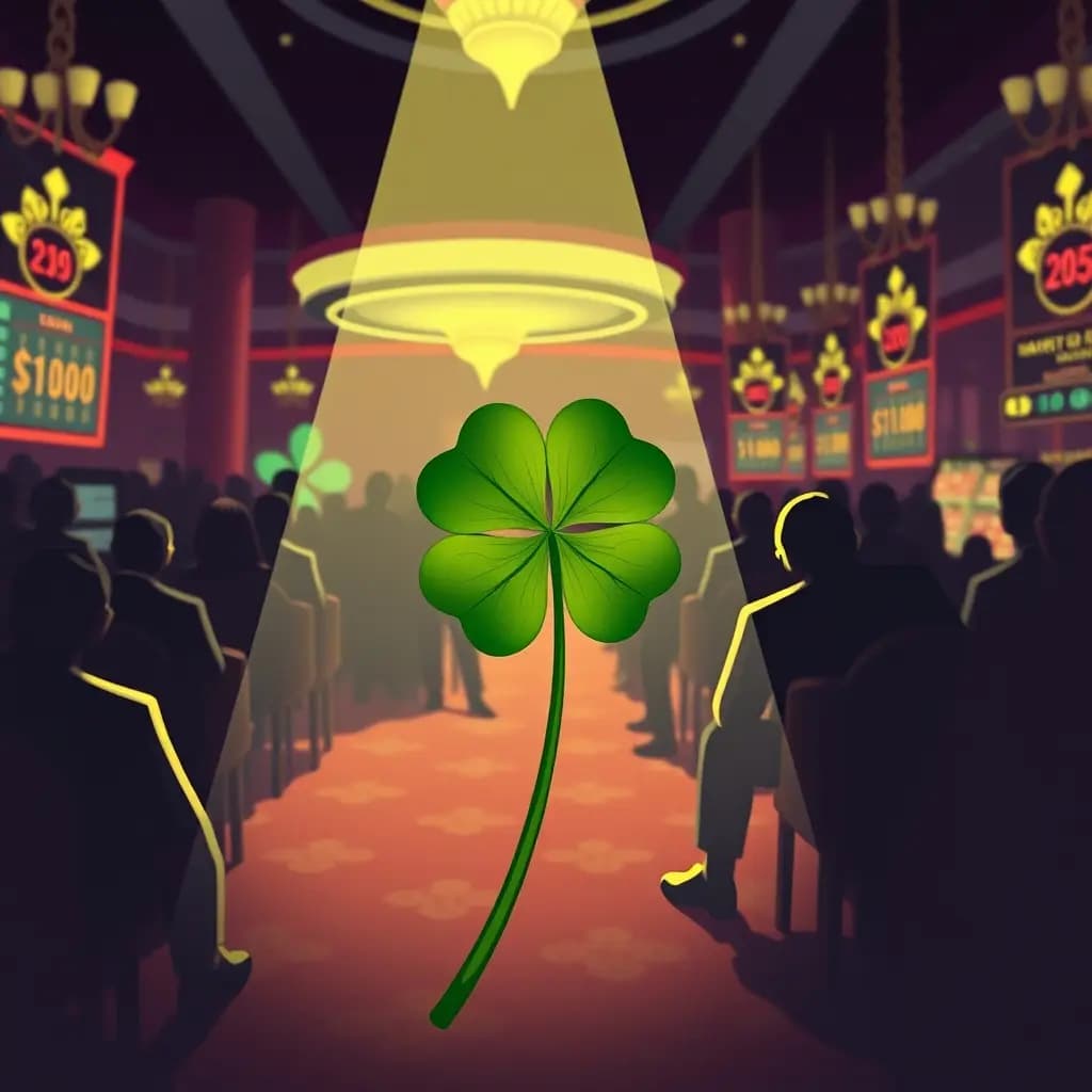 Dream illustration: a Four-Leaf Clover in a Casino