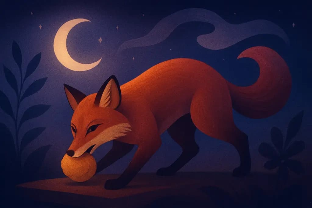 Dream illustration: Fox stealing food