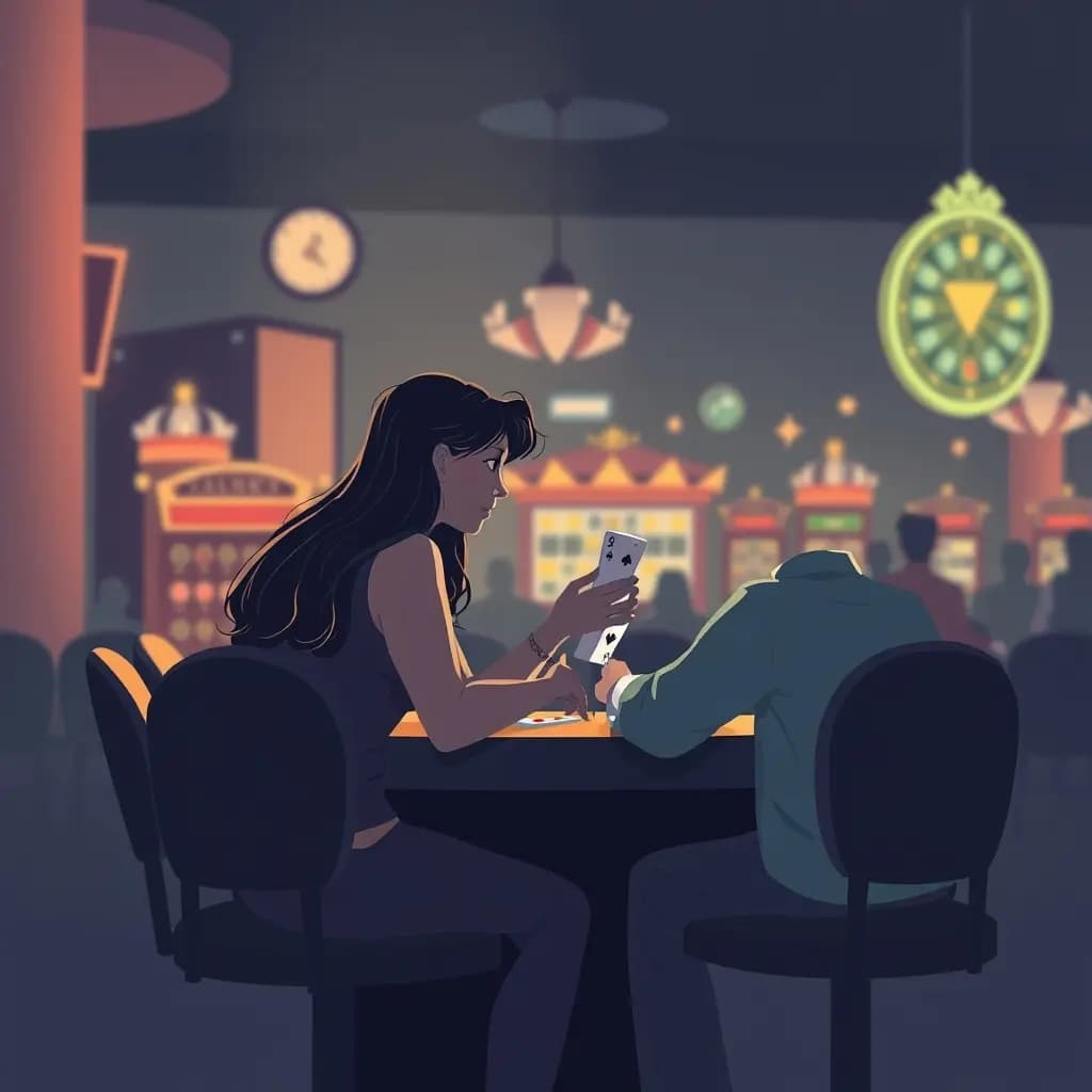 Dream illustration: a Friend Winning at a Casino