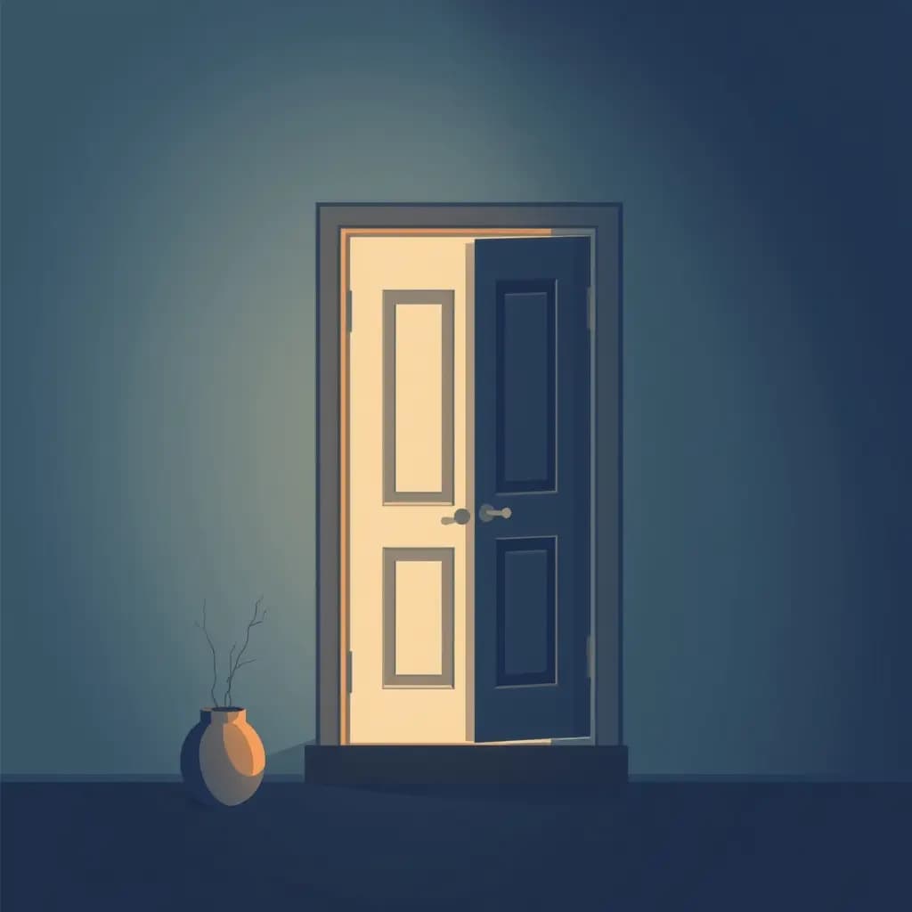 Dream illustration: Front door disappears suddenly