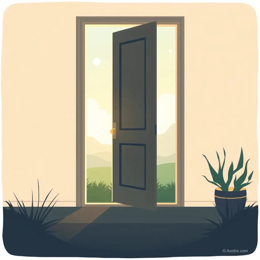 Dream illustration: Front door leads outdoors
