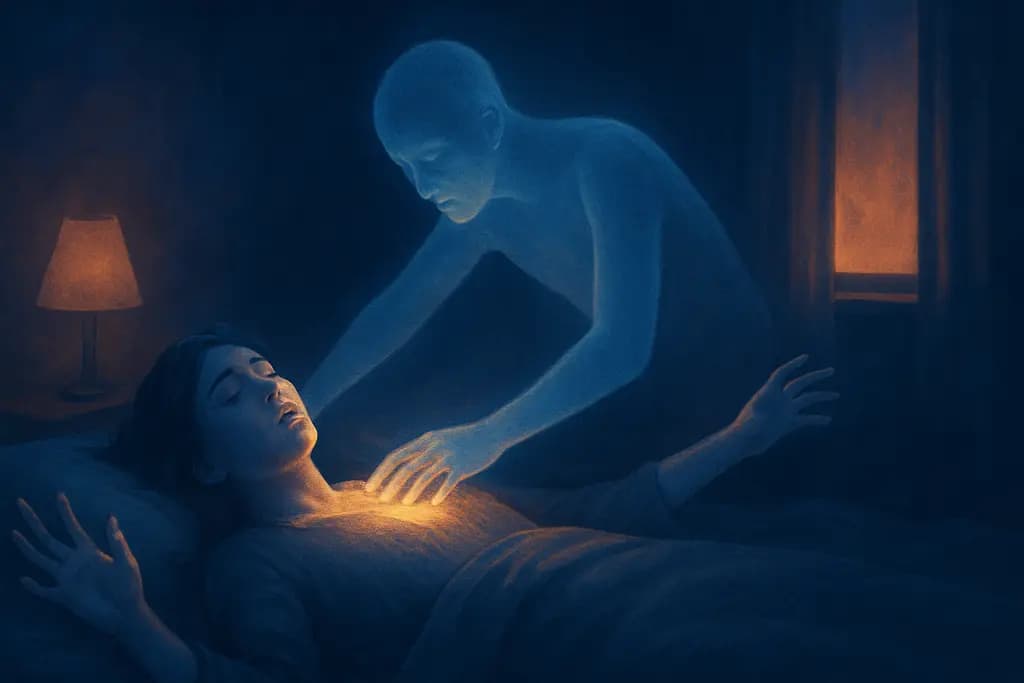 Dream illustration: Frozen in place (sleep paralysis)