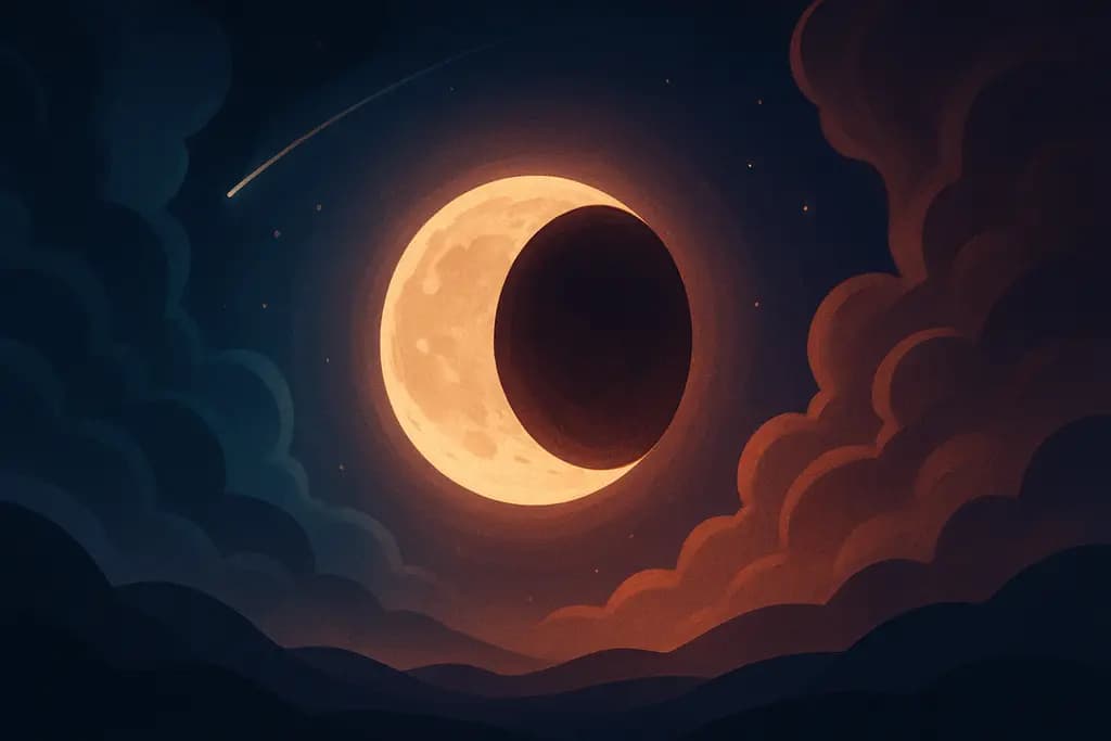 Dream illustration: Full moon eclipse