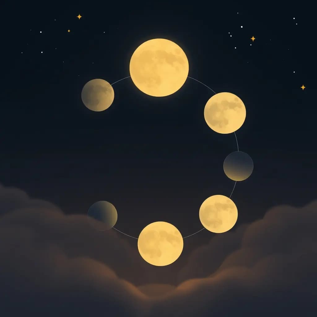 Dream illustration: Full moon or moon phases