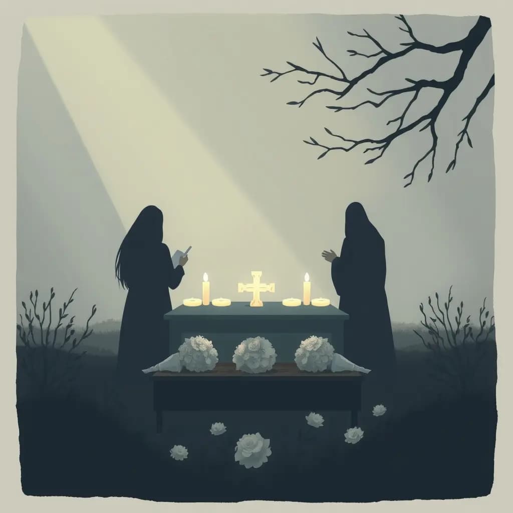 Dream illustration: Funeral without mourners