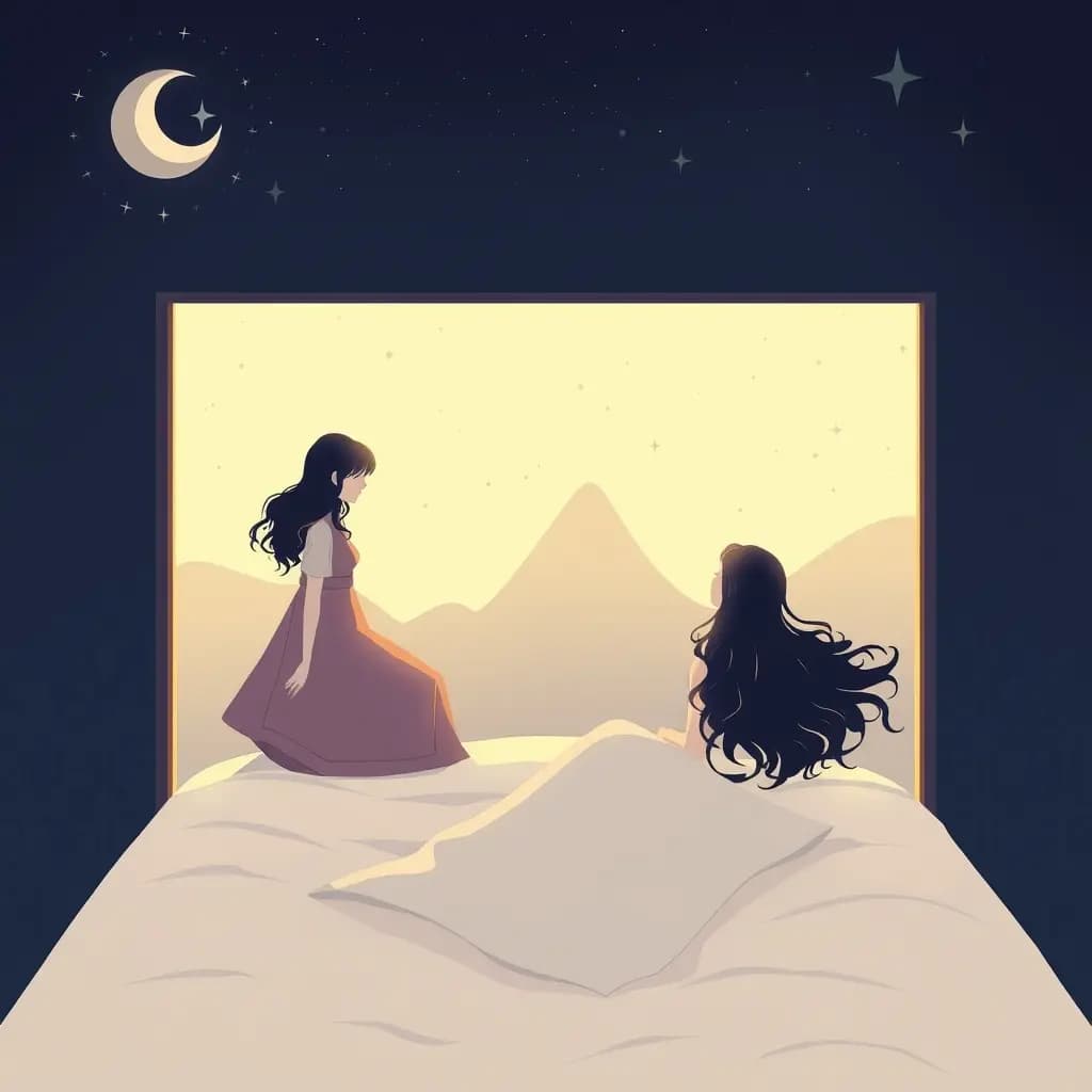 Dream illustration: Future self visits briefly