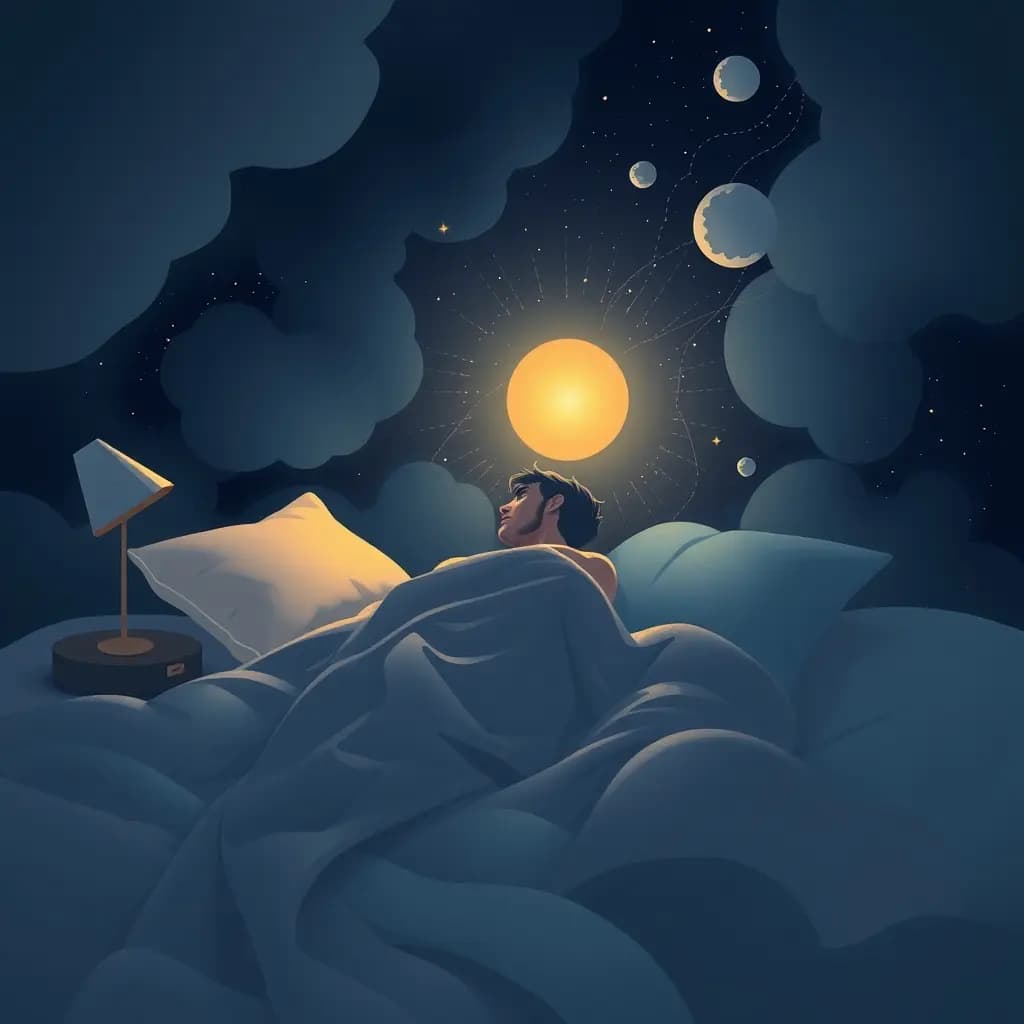 Dream illustration: Gaining control in lucid dream