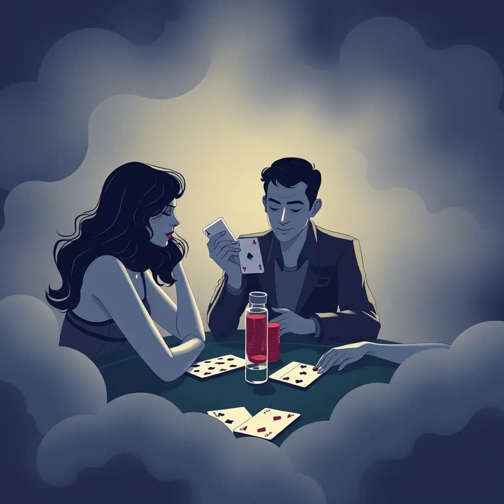 Dream illustration: Gambling With Friends