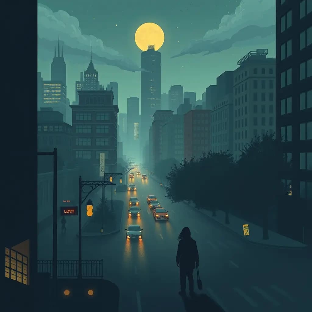 Dream illustration: Getting lost in a city