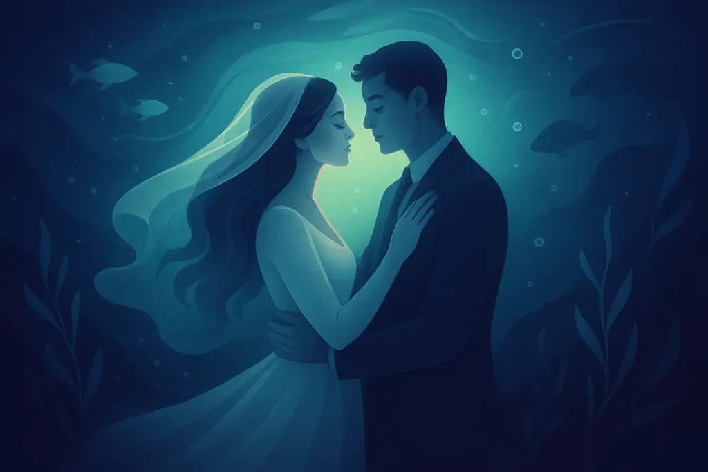 Dream illustration: getting married underwater dream