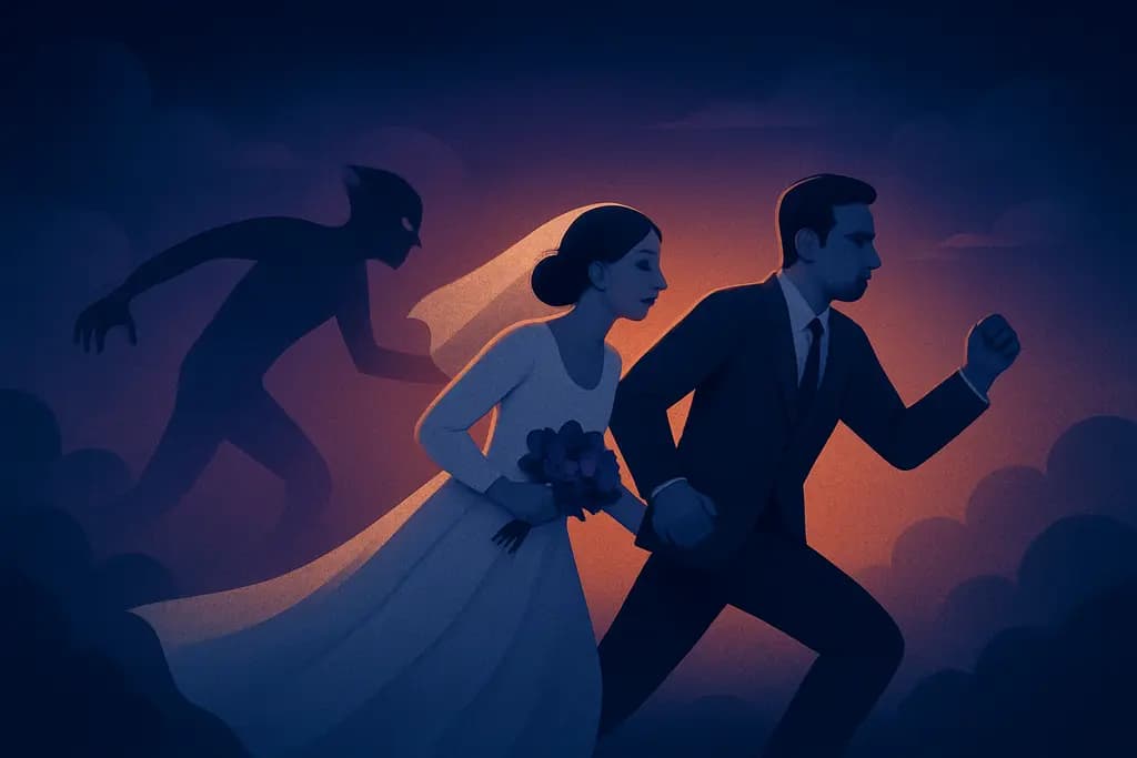 Dream illustration: getting married while being chased dream meaning