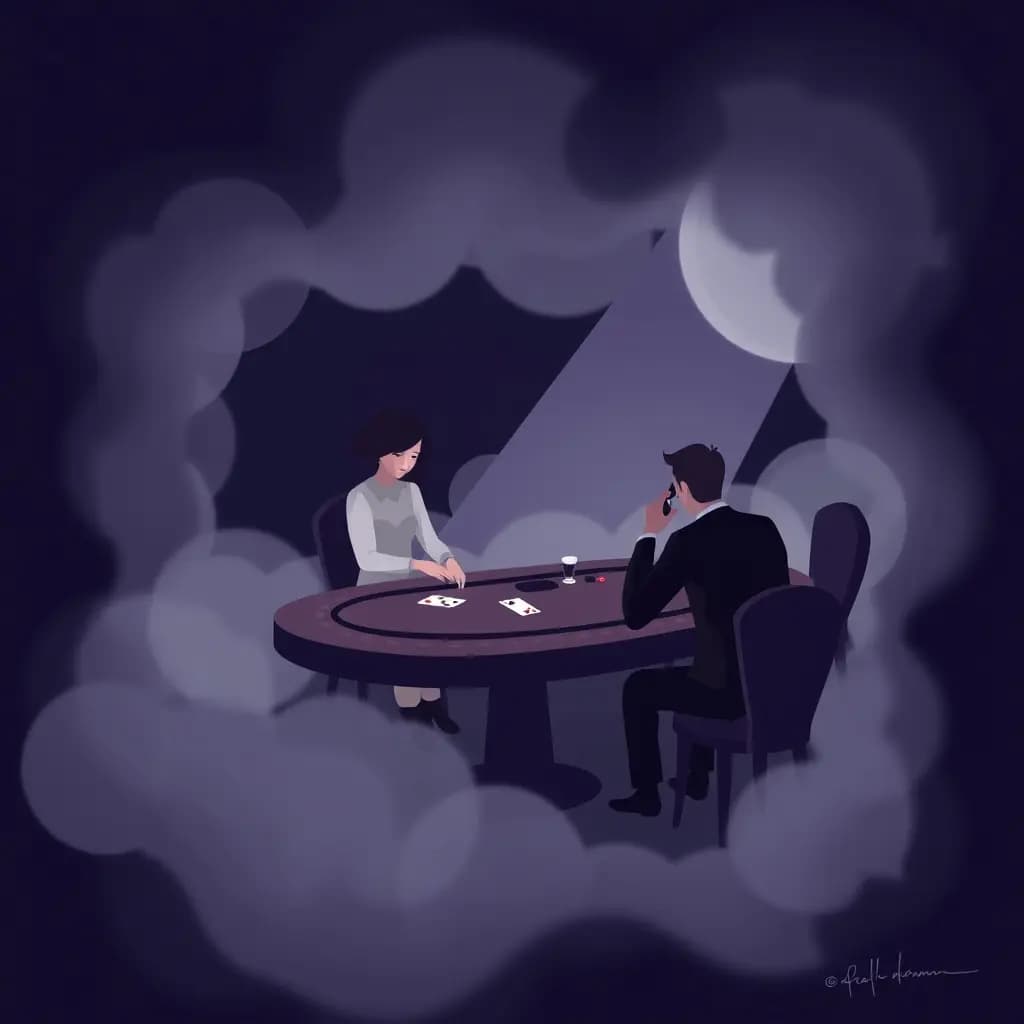 Dream illustration: Getting Twenty-One in Blackjack