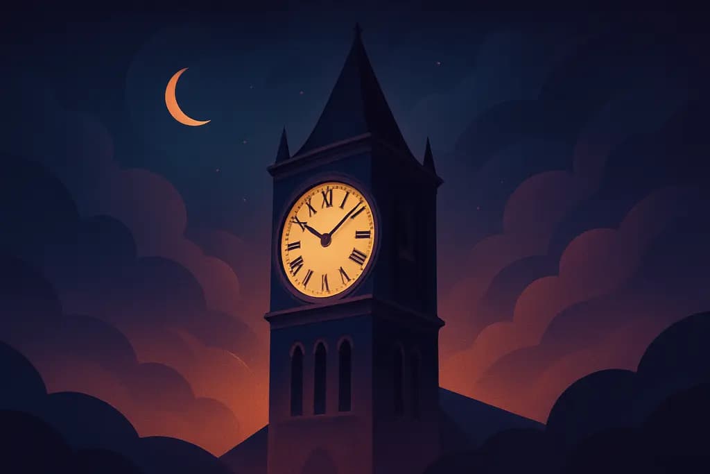 Dream illustration: Giant clock tower