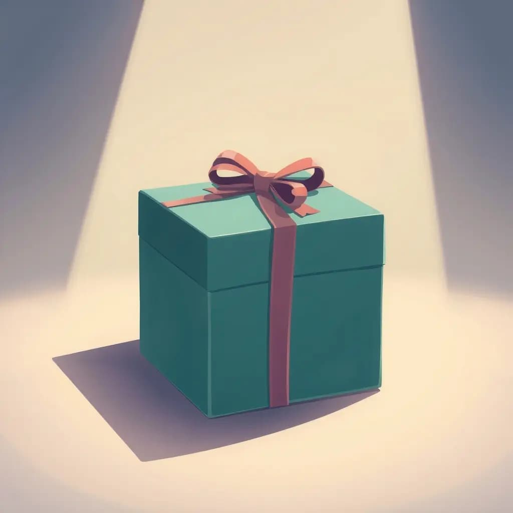 Dream illustration: Gift-wrapped empty box