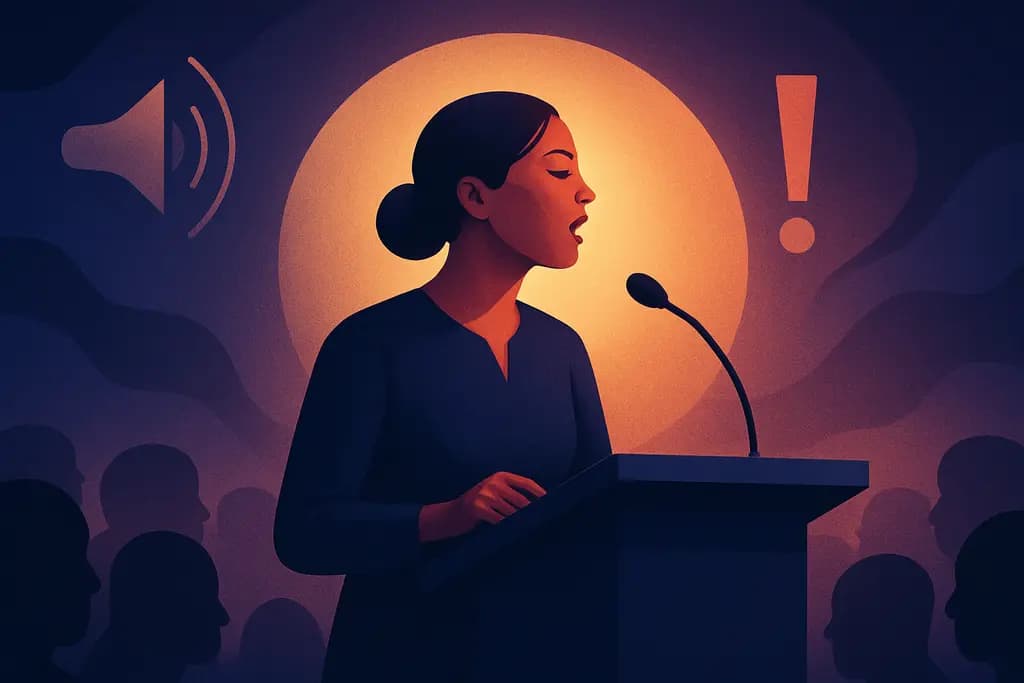 Dream illustration: Giving a big speech