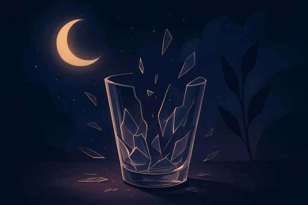 Dream illustration: Glass shattering silently