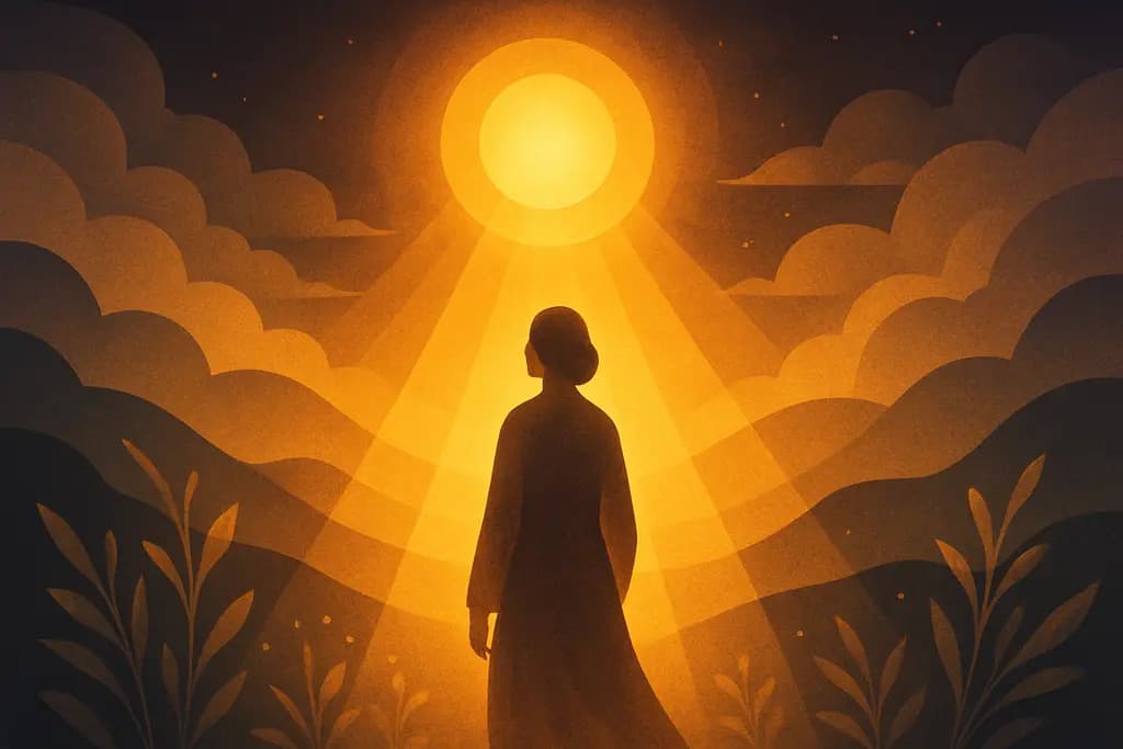 Dream illustration: Golden light bathing everything