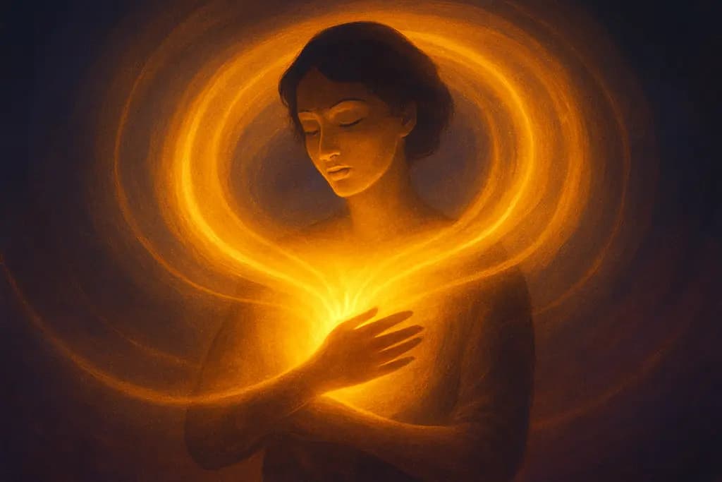 Dream illustration: Golden light enveloping you