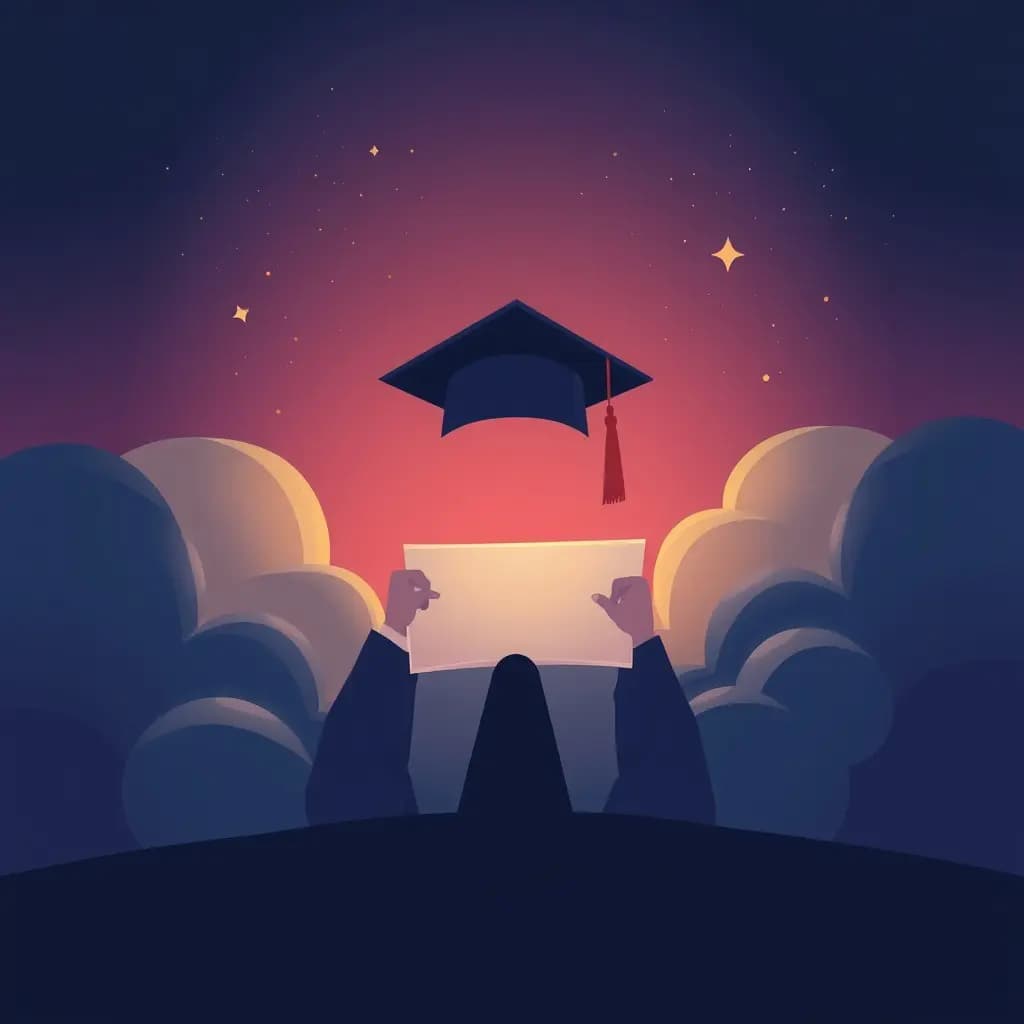Dream illustration: Graduation without diploma