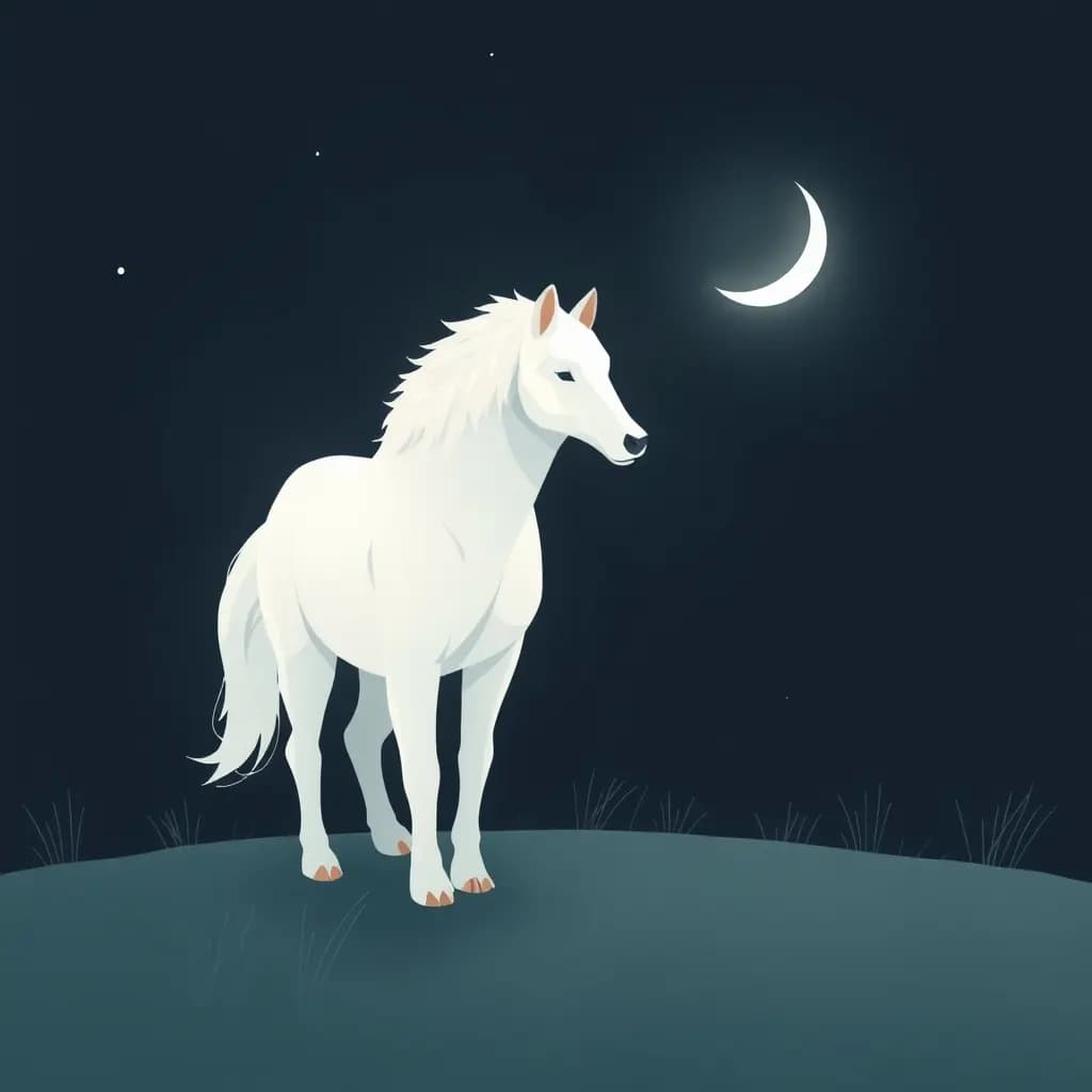 Dream illustration: Guided by a white animal