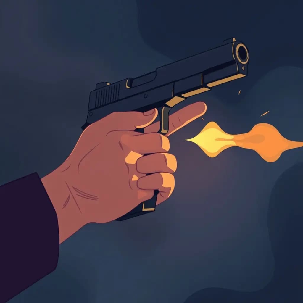 Dream illustration: Gun misfires in hand