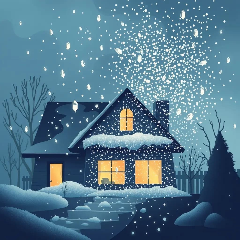 Dream illustration: Hail filling the house