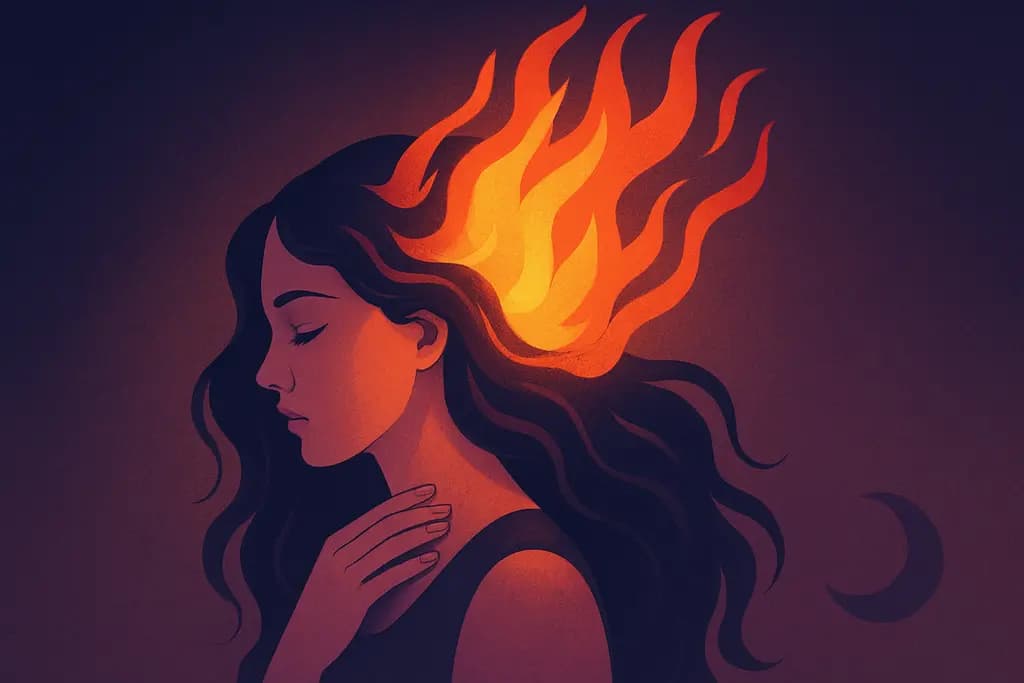 Dream illustration: Hair catching fire