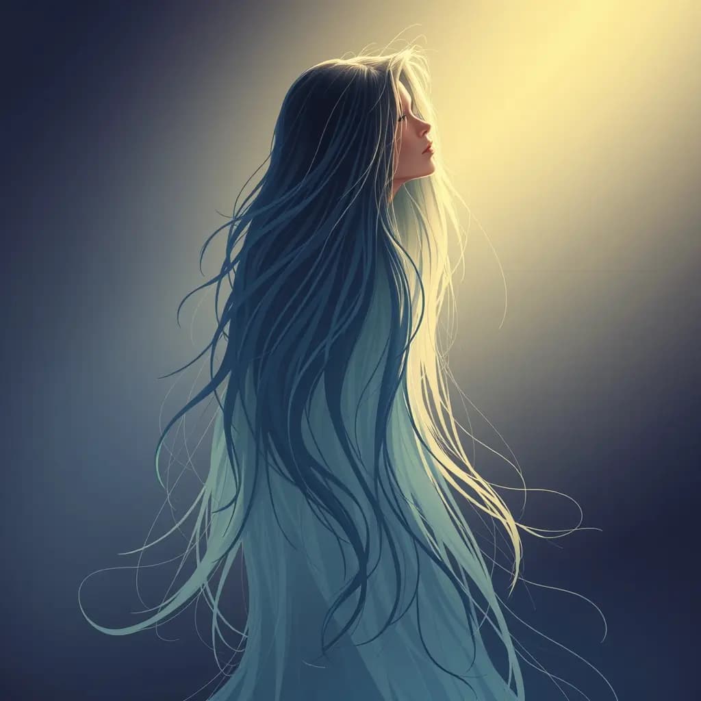 Dream illustration: Hair grows extremely long