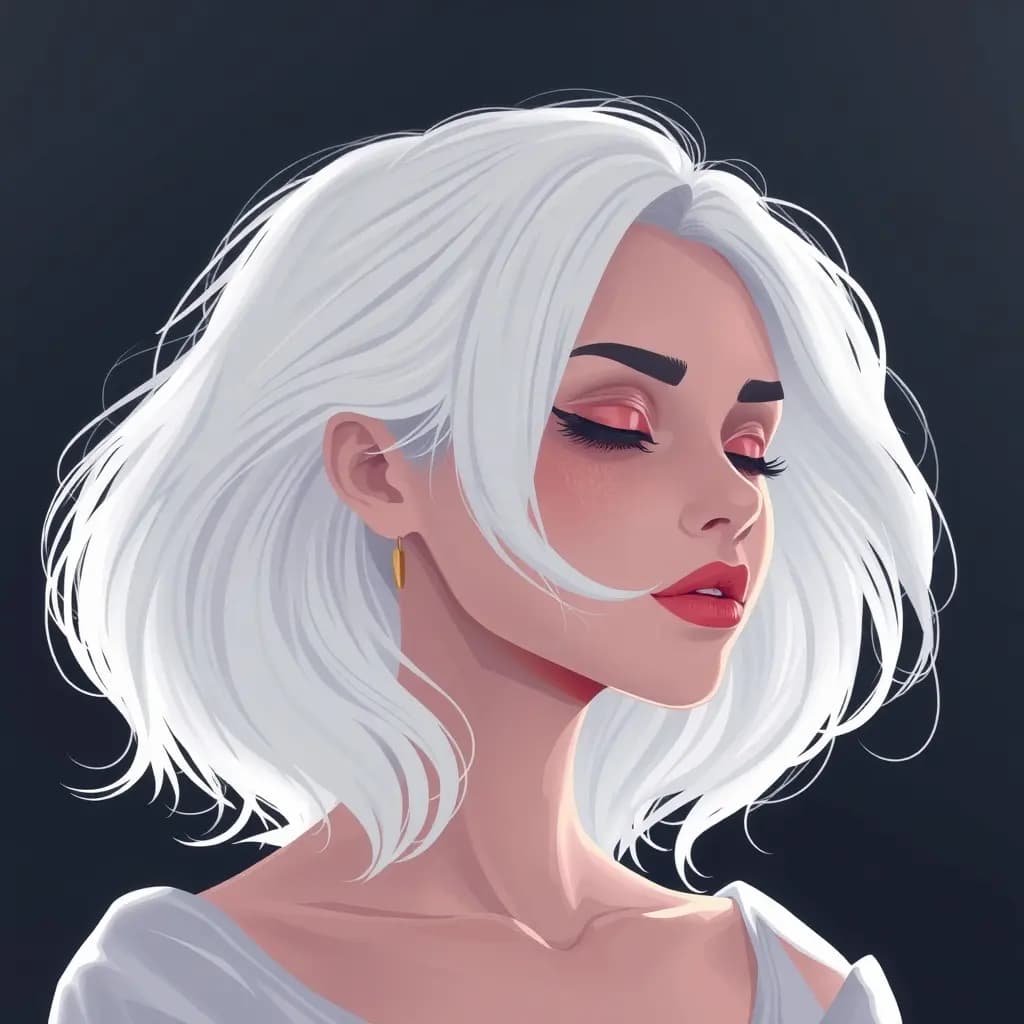 Dream illustration: Hair turns white instantly