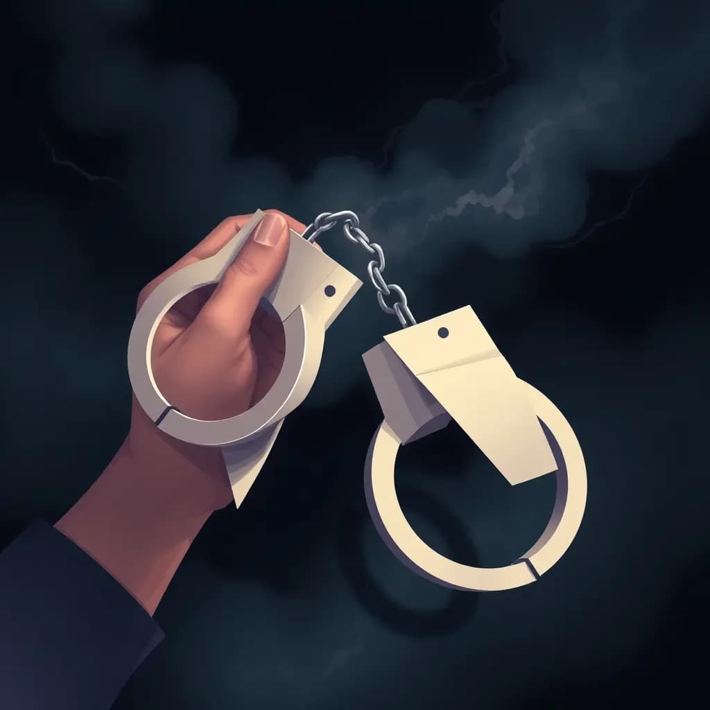 Dream illustration: Handcuffs made of paper