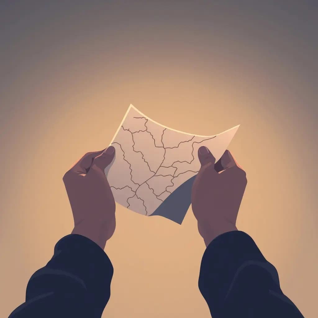 Dream illustration: Handed a blank map